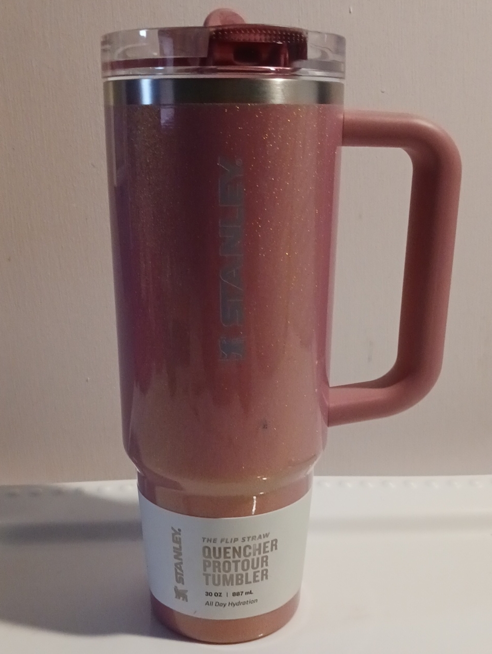 STANLEY Stainless Steel Flip Straw Quencher Protour Tumbler 30oz. Port Shimmer